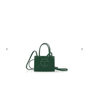 Telfar Green Mini Bag with Structured Design and Adjustable Strap